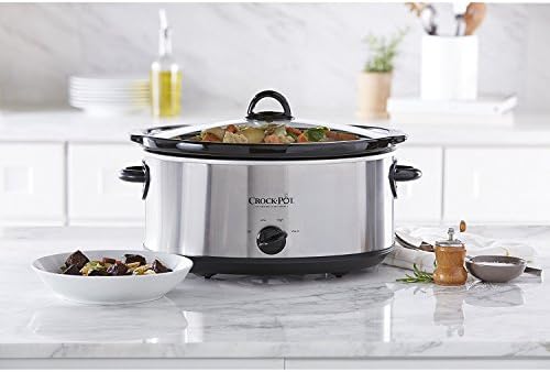 Crock-Pot 7 Quart Oval Manual Slow Cooker – Stainless Steel - Distinct Pick