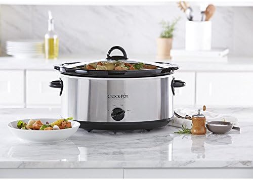 Crock-Pot 7 Quart Oval Manual Slow Cooker – Stainless Steel - Distinct Pick