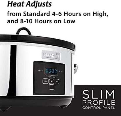 Crock-Pot 7 Quart Programmable Slow Cooker – Polished Platinum