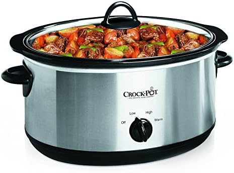 Crock-Pot 7 Quart Oval Manual Slow Cooker – Stainless Steel - Distinct Pick