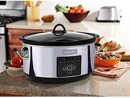 Crock-Pot 7 Quart Programmable Slow Cooker – Polished Platinum